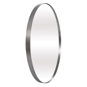 Modern Round Brushed Silver Wall Mirror 700x700mm
