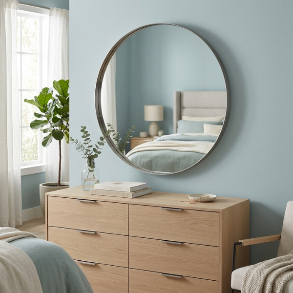 ASM007 Mirror Round 1000mm Silver