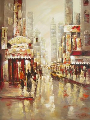 Print On Canvas Street Scene 1500X2000mm