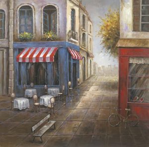 Oil On Canvas- Street Scene 1000X1000mm