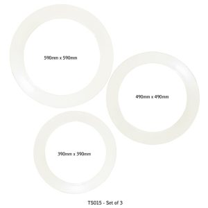 Multi Mirror White - Set of 3