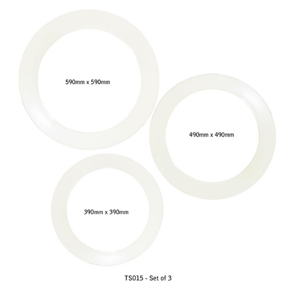 TS015Mirror Set Of 3 Round 590mm, 490mm, 390mm, White (1)