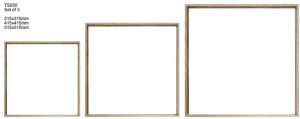 Square Mirror Natural Weathered - Set of 3