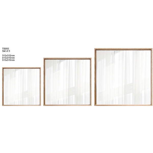 TS050 Set of 3 wood mirrors