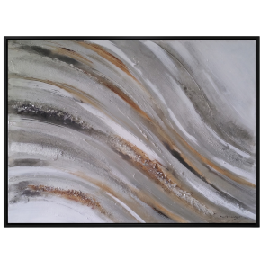 Earth Tone Abstract Canvas 1B - Framed