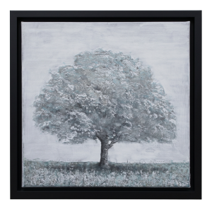 Serene Lone Oak Tree Canvas - Framed