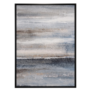 Ethereal Coastal Abstract Canvas 1A - Framed