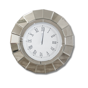 Round Mirrored Wall Clock
