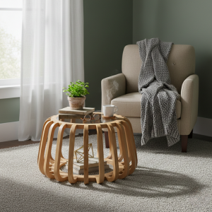Reed Drum Oak Coffee table - 900mm