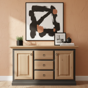 Country Grey and Oak Sideboard 1500mm