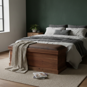 Elm Kiaat Wood Blanket box