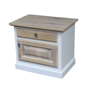 Country Oak Wood & White  Pedestal 700mm