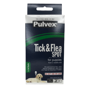 Pulvex Tick & Flea Spot for Puppies (1ml Pipette) – From 2 Weeks Old