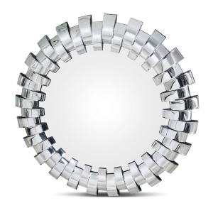Sculptural Round Multi-Faceted Wall Mirror 1000 x 1000mm