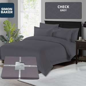 Jacquard Egyptian Cotton 300 Thread Count Duvet Set - Grey