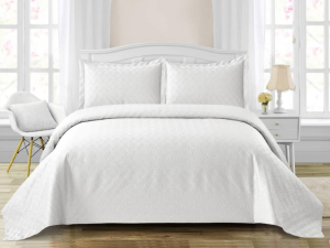 Simon Baker Rome Quilted Bedspread Set - White