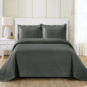 Simon Baker Auckland Bedspread - Charcoal