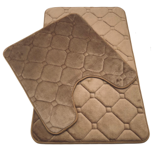 Memory Foam Bath Mat Set - Stone
