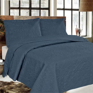 Simon Baker Melissa Quilted Bedspread Set - Denim