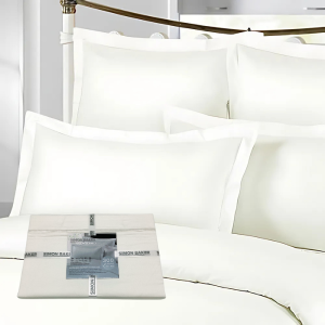 Oxford Satin Stitched 300 Thread Count Duvet Set - Cream