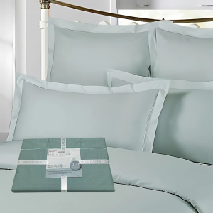 Oxford Satin Stitched 300 Thread Count Duvet Set - Marine