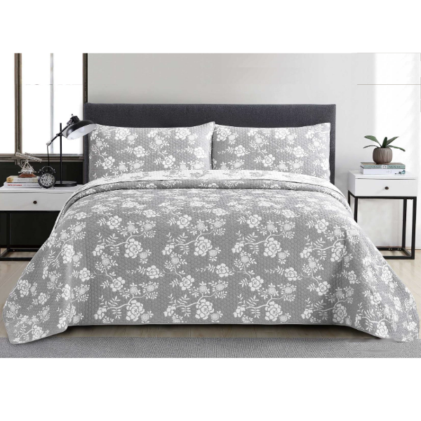Simon Baker Rochelle Bedspread Grey (2)
