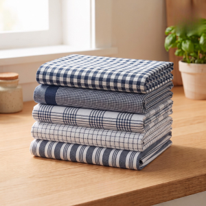 Simon Baker 100% Cotton Kitchen Towel - Set of 5 - Navy