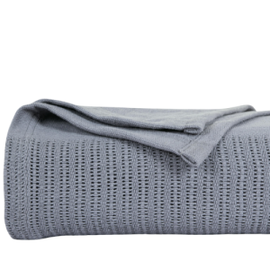 100% Cotton Cellular Blanket - Dove Grey