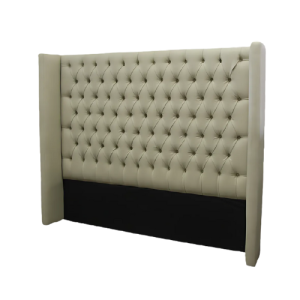 Queen Ann Deep Buttoned Fabric Headboard - Free Standing