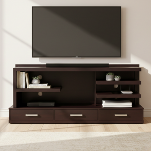 Mod Belle Mahogany TV Stand