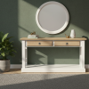 Country White and Oak Server with Shelf 1500mm
