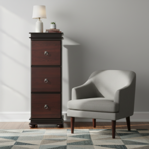 Valentino Mahogany Filing Cabinet