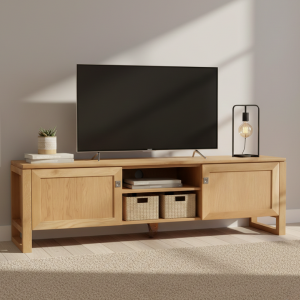 Europa Oak TV Stand 2000mm