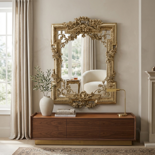 HX007DMirror Ornate 1000X1380mm Champagne (1)