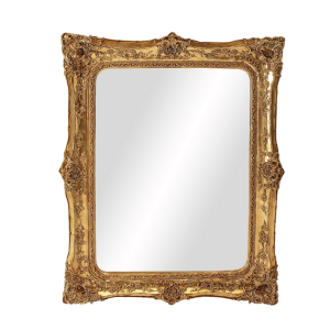 Grand Ornate Antique Gold Wall Mirror with Sculpted Baroque Floral Frame 1350 x 1640mm