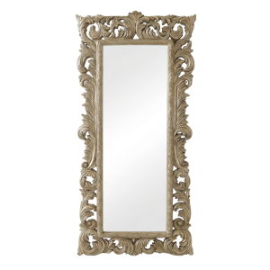 Grand Ornate Champagne Gold Full-Length Leaner Mirror with Deep Carved Acanthus Crest 1260 x 2210mm