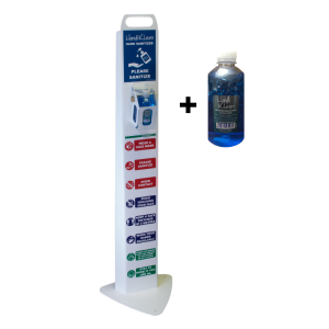 Handi Kleen Sanitizer Station with Signage and Refill Bottle