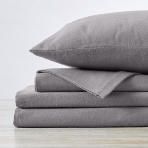 Brushed Cotton Flannel Sheet Set - Charcoal