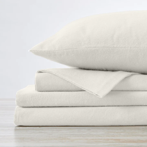 Brushed Cotton Flannel Sheet Set - Natural