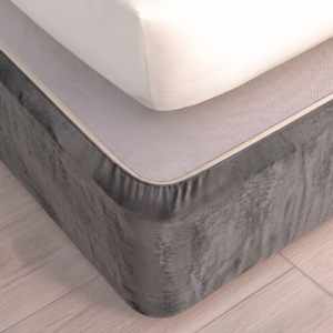 Suede Bed Base Wrap - Charcoal