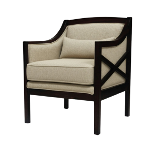Sintra Fabric Chair - Mahogany