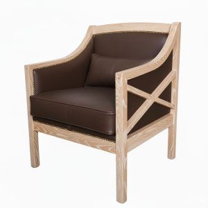 Sintra Oak Leather Chair