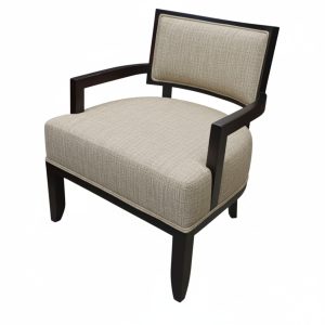 Belvoir Art Fabric Chair - Mahogany