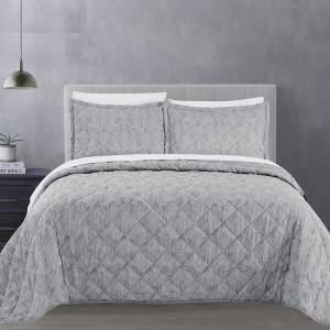 Simon Baker Kensington Jacquard Bedspread Set - Grey