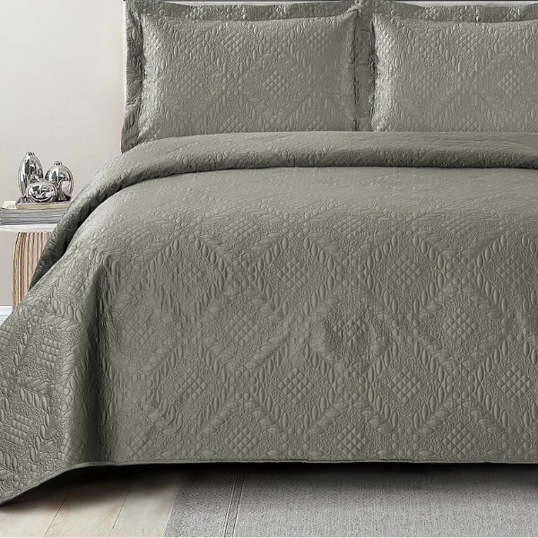 Simon Baker Istanbul Bedspread - Platinum (2)