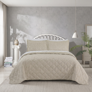 Simon Baker Kensington Jacquard Bedspread Set - Natural