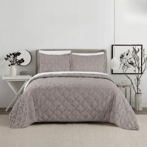 Simon Baker Kensington Jacquard Bedspread Set - Stone