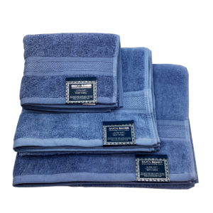 Ultra Soft Luxury Cotton Bathroom Towel Set - French Blue