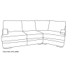 Kogi Leather Half Corner Couch Drawing