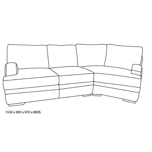 Kogi Leather Half Corner Couch Drawing